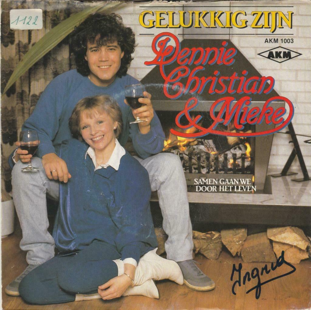 45T: Dennie Christian & Mieke: Gelukkig zijn, Cd's en Dvd's, Vinyl | Nederlandstalig, Ophalen of Verzenden, Overige formaten
