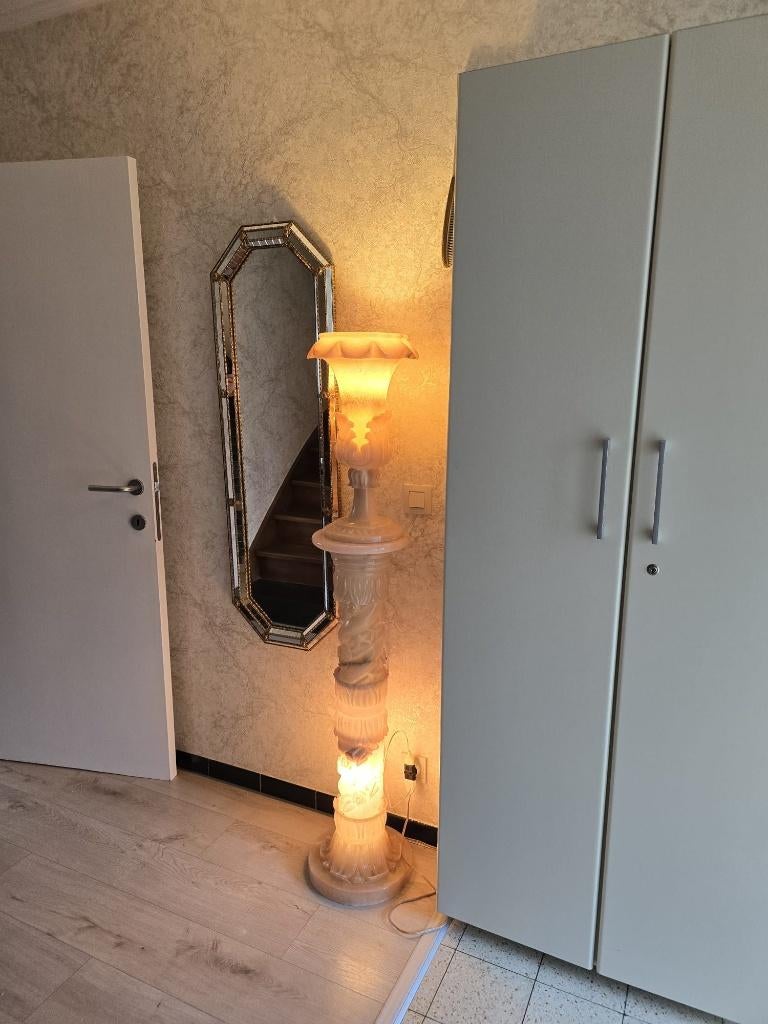 rose marmeren zuil met verlichting, Huis en Inrichting, Ophalen, Gebruikt