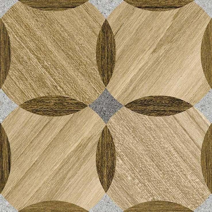 Geometrisch Retro Design tegels Houtlook Patroontegels 20x20, Verzenden, Nieuw, 20 m² of meer, Kunstgras
