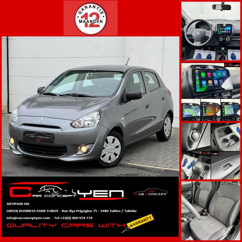 Mitsubishi Space Star 1.0i*CarPlay*Clim*12M.GARANTIE, Auto's, Mitsubishi, Voorwielaandrijving, Stof, Bedrijf, Handgeschakeld