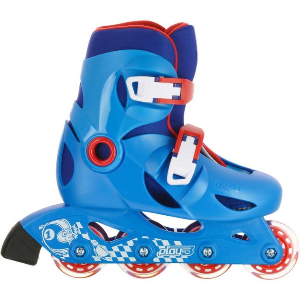 Oxelo roller enfant PLAY3 bleu rouge 30-32, Autres marques, Rollers 4 roues en ligne, Réglable, Enlèvement