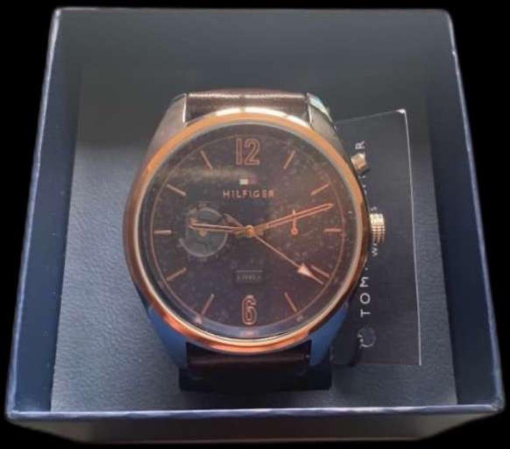 Tommy Hilfiger Horloge Watch Nieuw, Autres marques, Cuir, Envoi, Neuf
