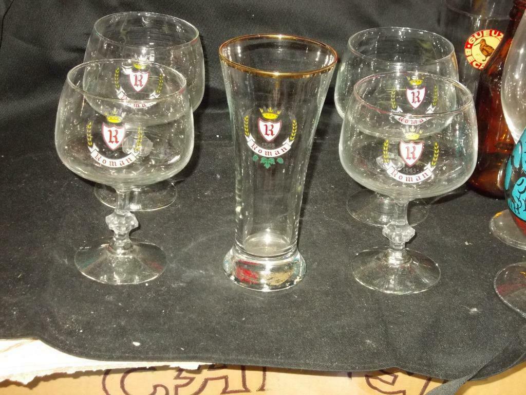 Bierglazen.Roman .Oudenaarde.D 129, Verzamelen, Ophalen of Verzenden, Gebruikt, Glas of Glazen, Overige merken