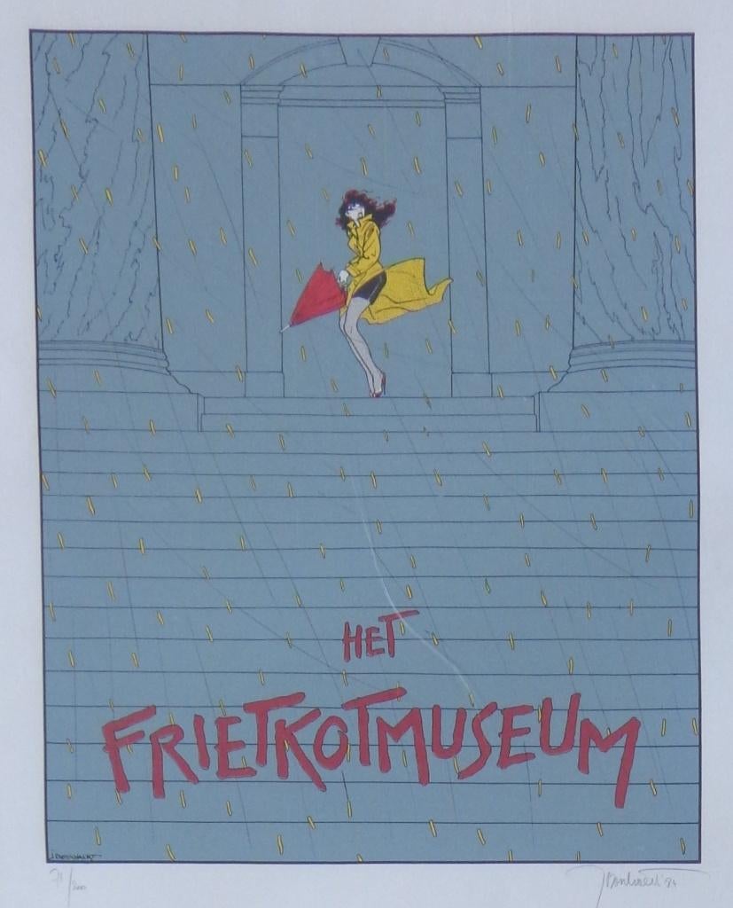 JAN BOSSCHAERT / FRIETKOTMUSEUM / KLEURZEEFDRUK / 73x53cm, Enlèvement