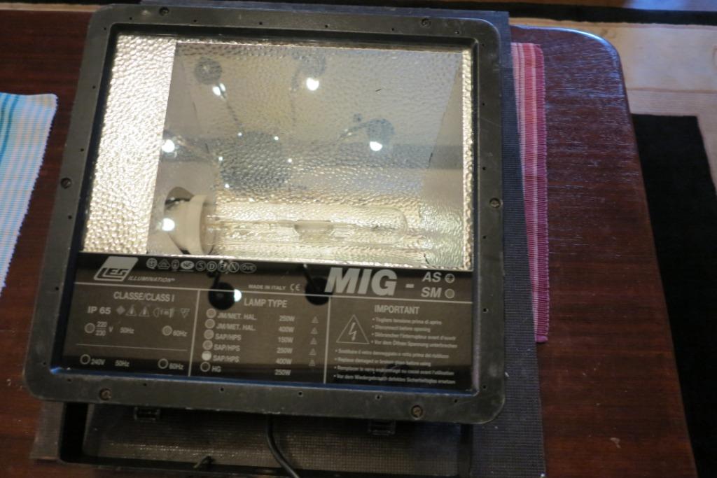 werflamp, Ophalen, Gebruikt, Lamp