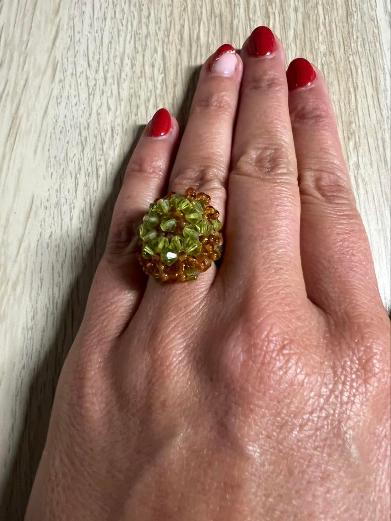 Ring, Handtassen en Accessoires, Ringen, Ophalen of Verzenden, Zo goed als nieuw, Dame of Heer, Groen
