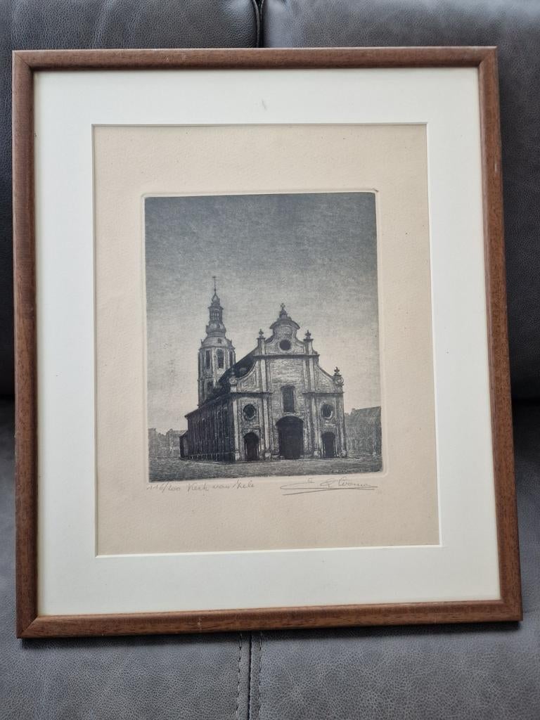 Emile de cooman, Antiek en Kunst, Kunst | Etsen en Gravures, Ophalen of Verzenden
