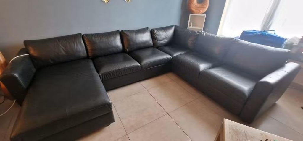 Hoekbank, Ophalen, Gebruikt, Leer