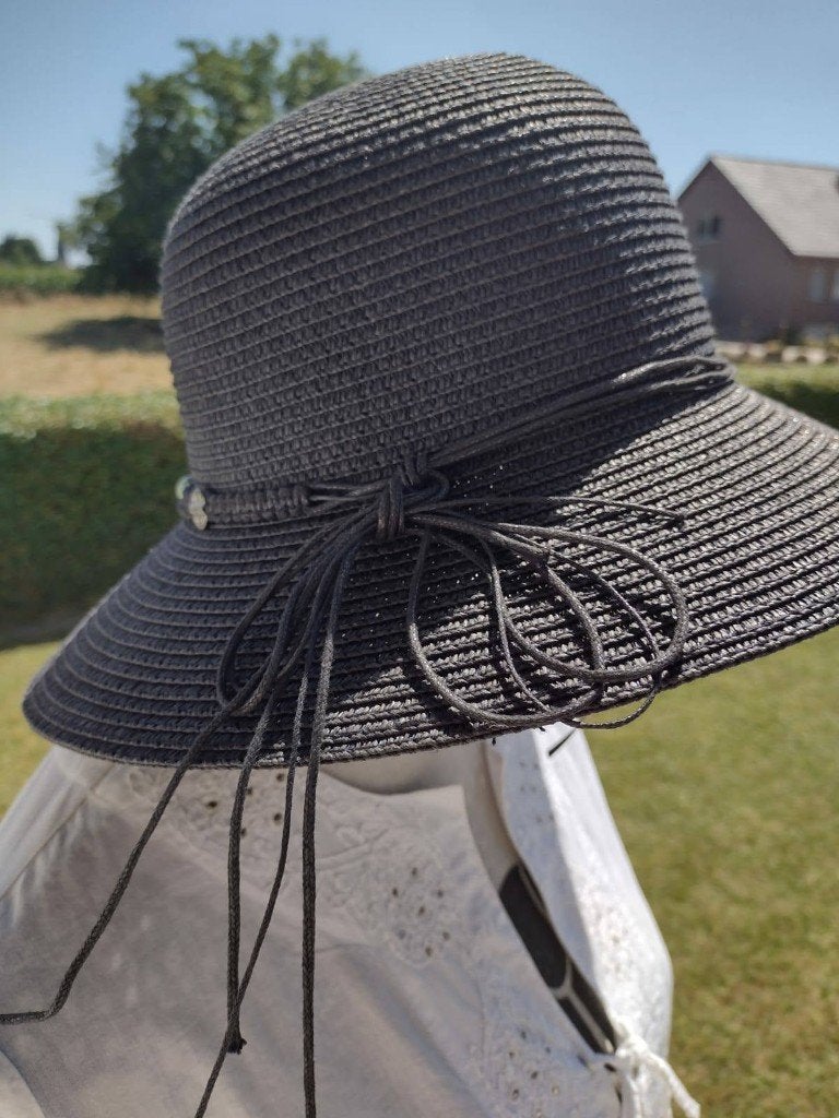 Zwarte zonnehoed – One Size (T.U.) – Nieuw, ANDERE, Hoed, Nieuw, One size fits all