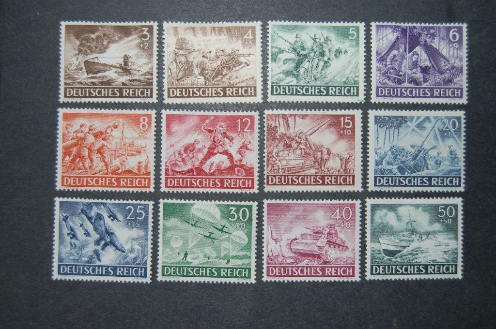 Duitse postzegels 1943 - Wehrmacht Heldengedenktag, Verzenden, Duitse Keizerrijk, Postfris