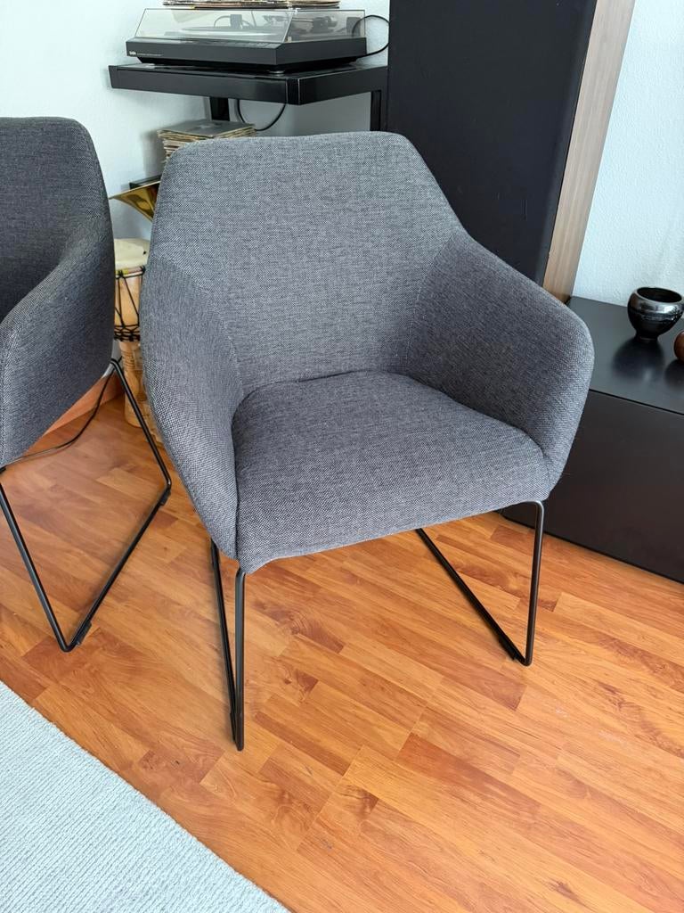 Lot de 4 chaises IKEA TOSSBERG, Ophalen of Verzenden, Zo goed als nieuw, Grijs, Metaal