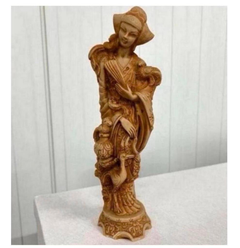 Chinees beeld ivorine 27cm prachtig in detail beeldje china, Antiek en Kunst, Kunst | Beelden en Houtsnijwerken, Ophalen of Verzenden