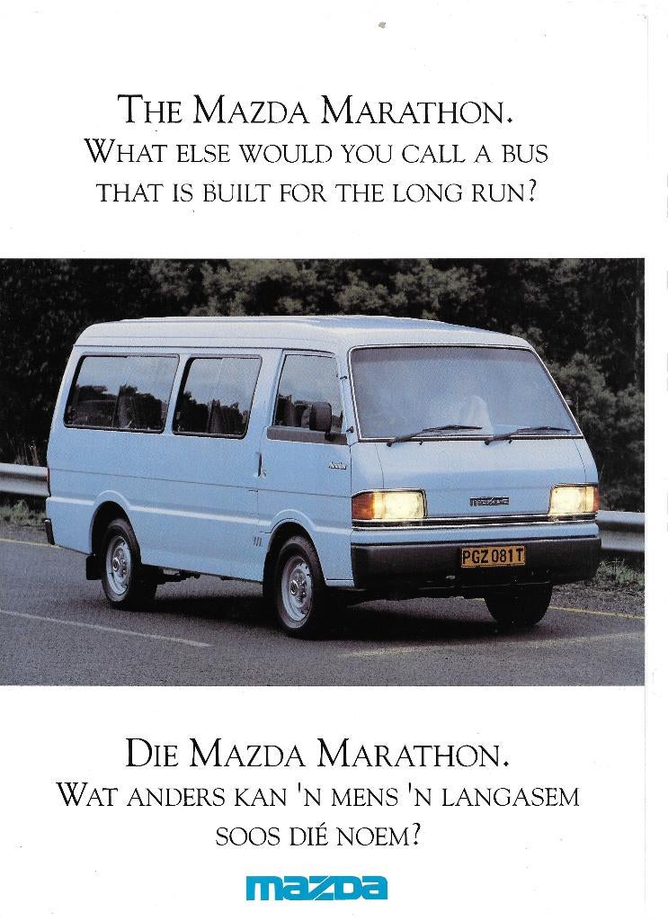 MAZDA MARATHON,  1989, Livres, Autos | Brochures & Magazines, Enlèvement ou Envoi, Comme neuf, Mazda