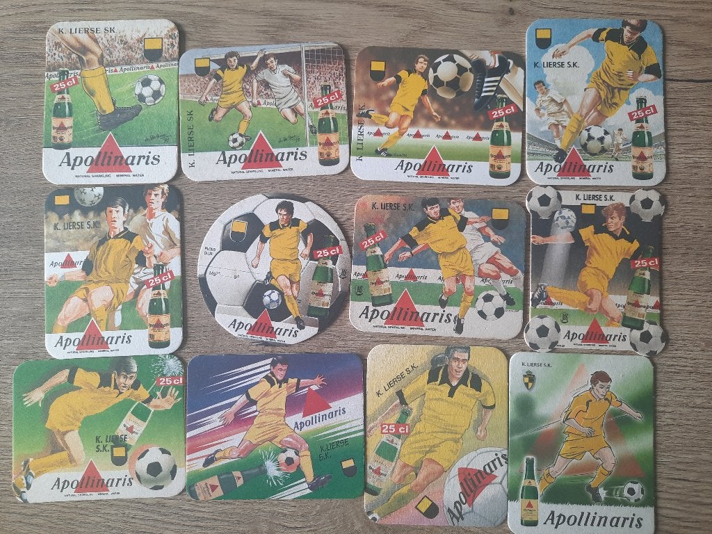 apollinaris Lierse 12 verschillende van 1991 tem 2007, Enlèvement ou Envoi, Utilisé, Accessoires de club
