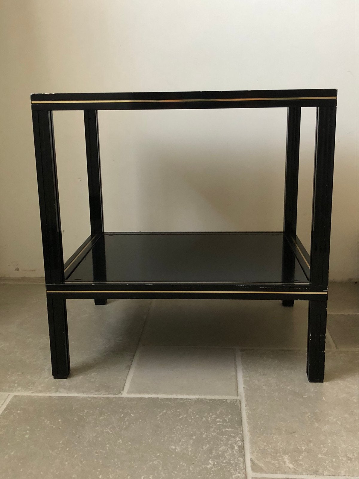Tafel van aluminium en messing van Pierre Vandels, Frankrijk, Gebruikt, 50 tot 100 cm, 25 tot 50 cm, Ophalen