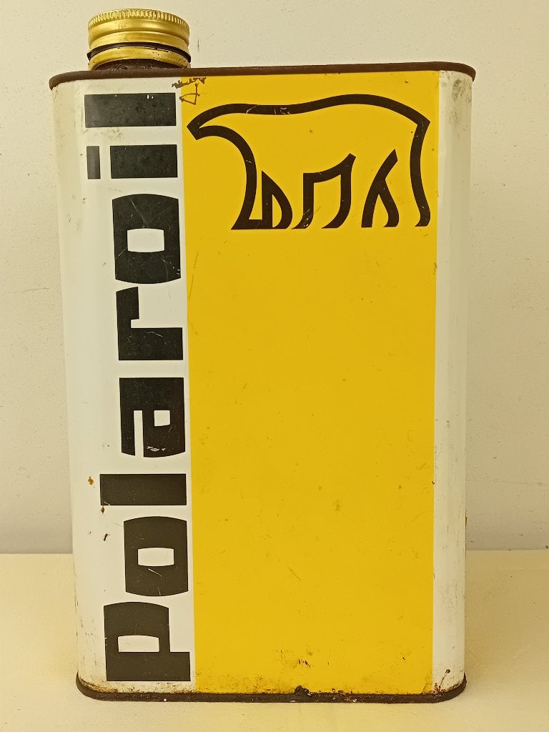Vintage olieblik super Polaroil, Ophalen of Verzenden, Zo goed als nieuw