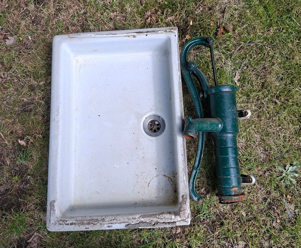 Lavabo, Doe-het-zelf en Bouw, Ophalen, Gebruikt, Steen, Wastafel