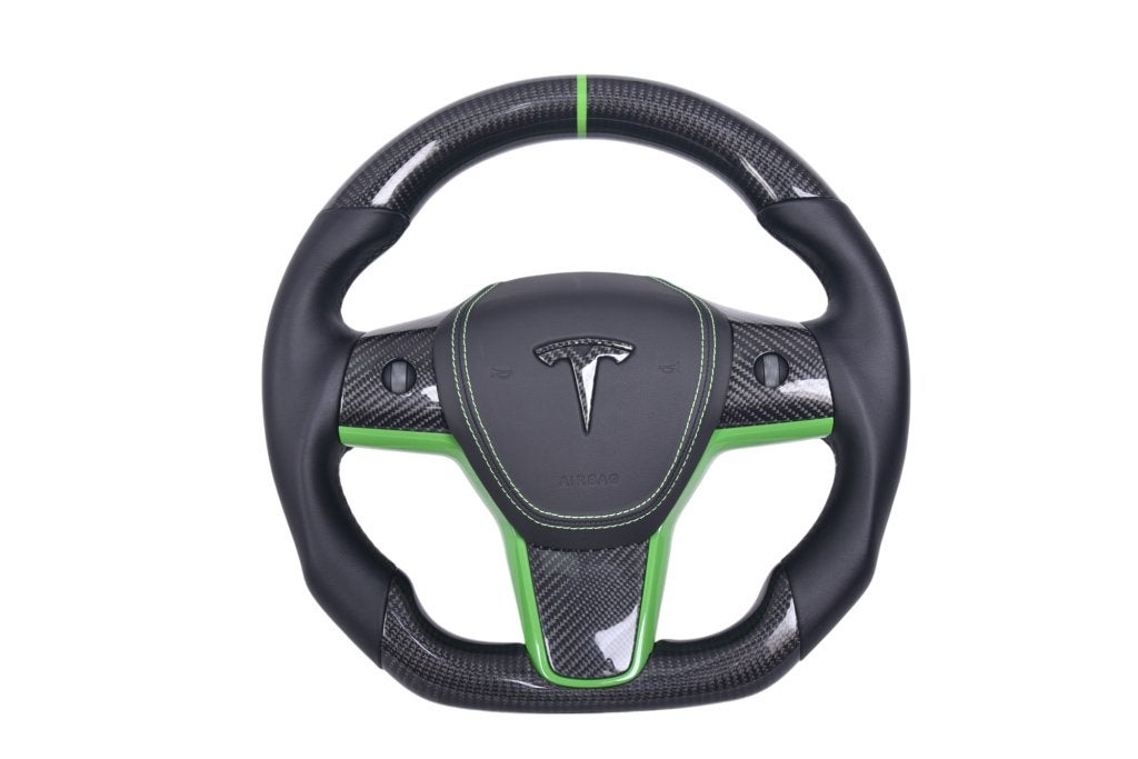 Tesla leder & carbon sportstuur, Niet ingevuld, Autres marques automobiles, Niet ingevuld, Envoi