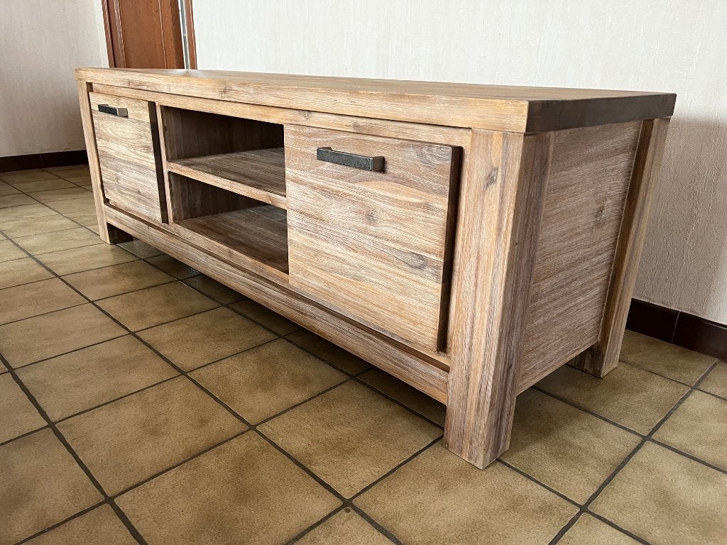 TV meubel met bijhorende tafel met lades, Maison & Meubles, Enlèvement, Utilisé