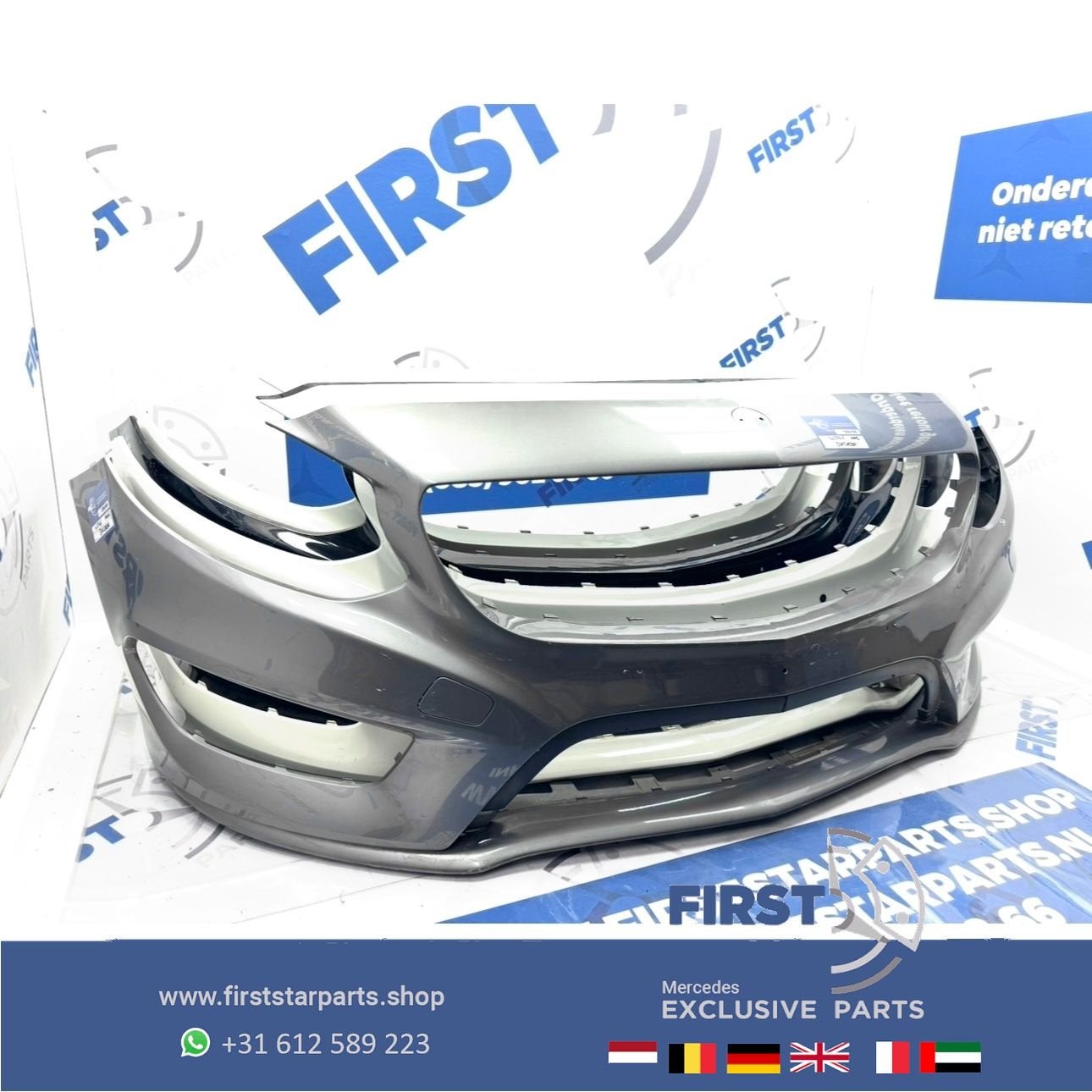 W246 AMG BUMPER B Klasse Facelift Voorbumper 2018 PDC ZWART, Gebruikt, -, Voor, Ophalen of Verzenden