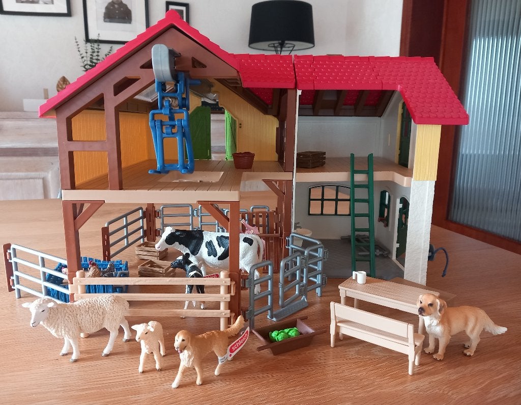 Boerderij en dieren kinderspel Schleich, Kinderen en Baby's, Ophalen of Verzenden, Zo goed als nieuw