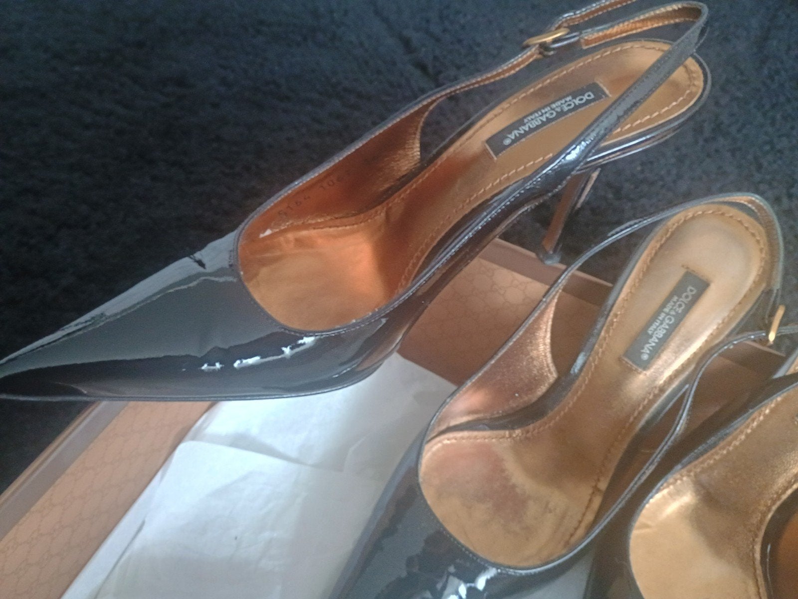Dolce & Gabbana Slingback noir noir 36, Enlèvement ou Envoi, Chaussures à haut talons, Comme neuf, Dolce&Gabanna