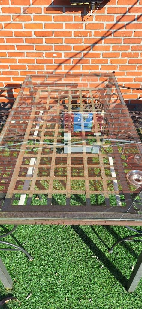 Tuintafel met 6 stoelen en kleinere tafel., Enlèvement