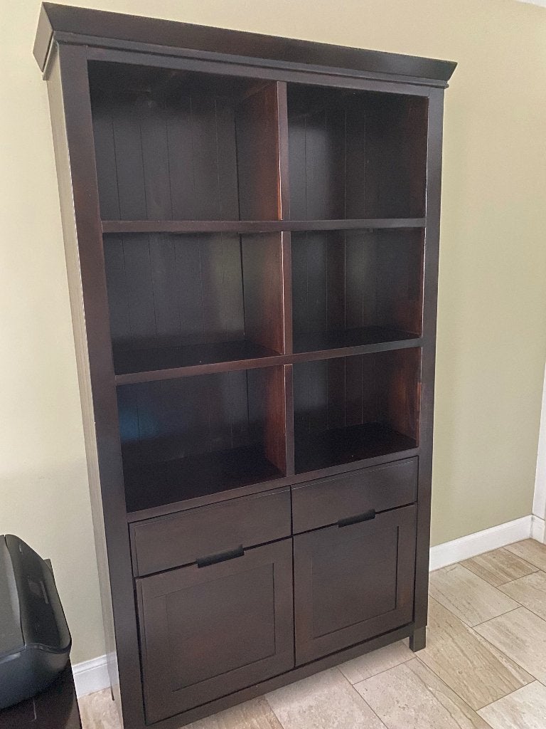 Boekenkast,vitrinekast en bureau Gratis, Huis en Inrichting, Ophalen, Gebruikt, 100 tot 150 cm, 150 tot 200 cm