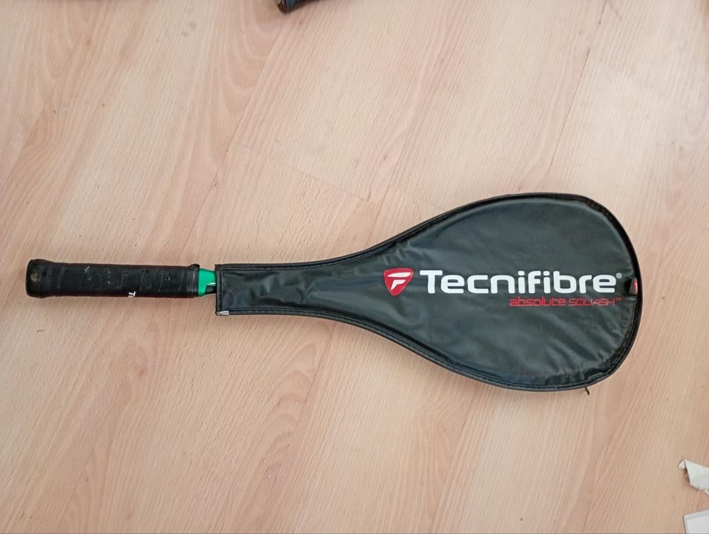 Squash racket Tecnifibre, Ophalen of Verzenden, Zo goed als nieuw, Racket, Met hoes