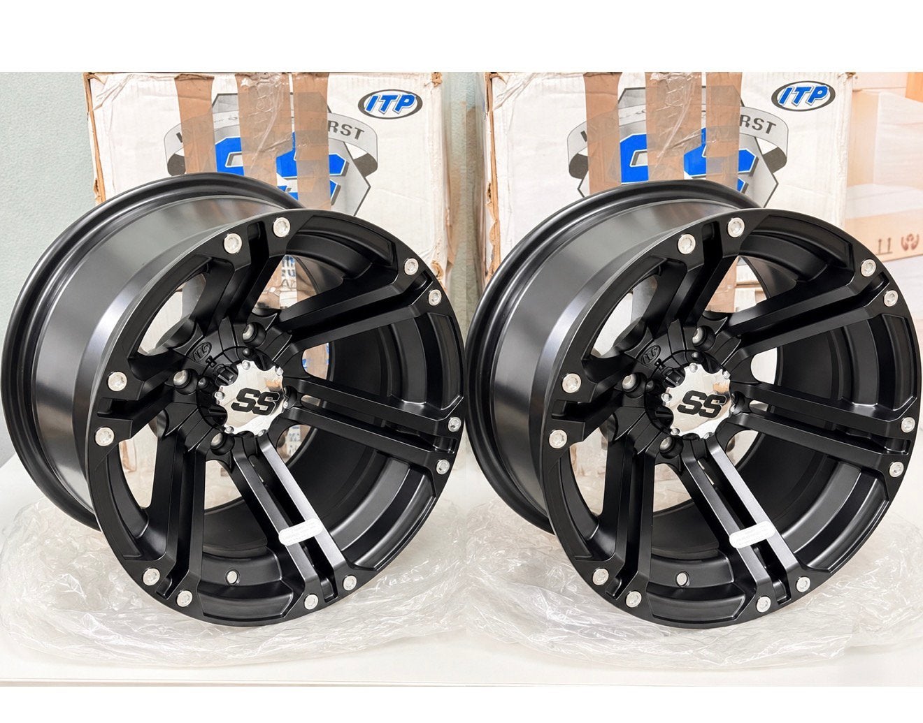 2X velg velgen 14x8, 4/110, 3+5 ITP SS212 Lichtmetaal quad, Motoren, Ophalen of Verzenden