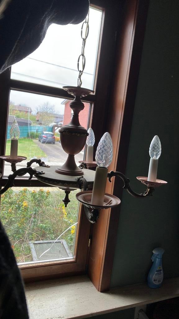 Vintage /retro luster hanglamp, Enlèvement