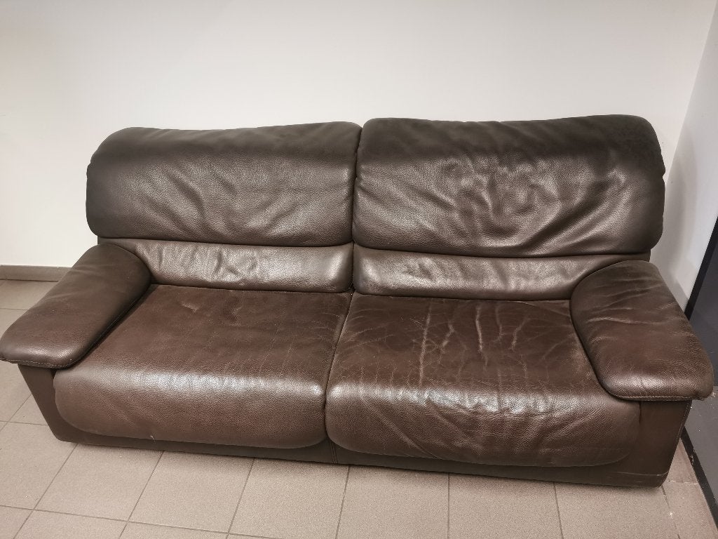 Siège en cuir, Maison & Meubles, Canapés | Salons, 125 à 150 cm, Banc droit, Comme neuf, Enlèvement