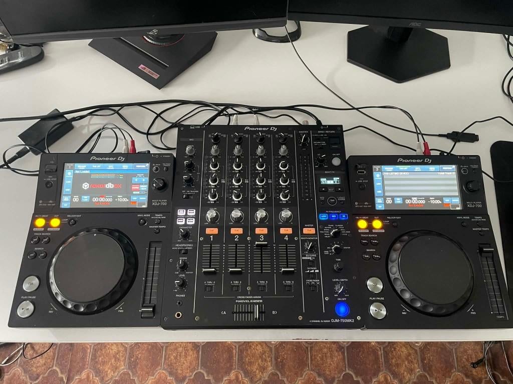 DJM 750 mk2 + 2x XDJ-700, Musique & Instruments, DJ sets & Platines, Enlèvement, Utilisé, DJ-Set, Pioneer