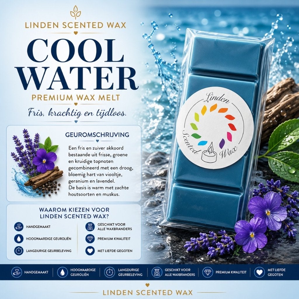 Waxmelts COOL WATER, parfum après-rasage, cire fondante, Enlèvement ou Envoi, Neuf, Cire, Bougie