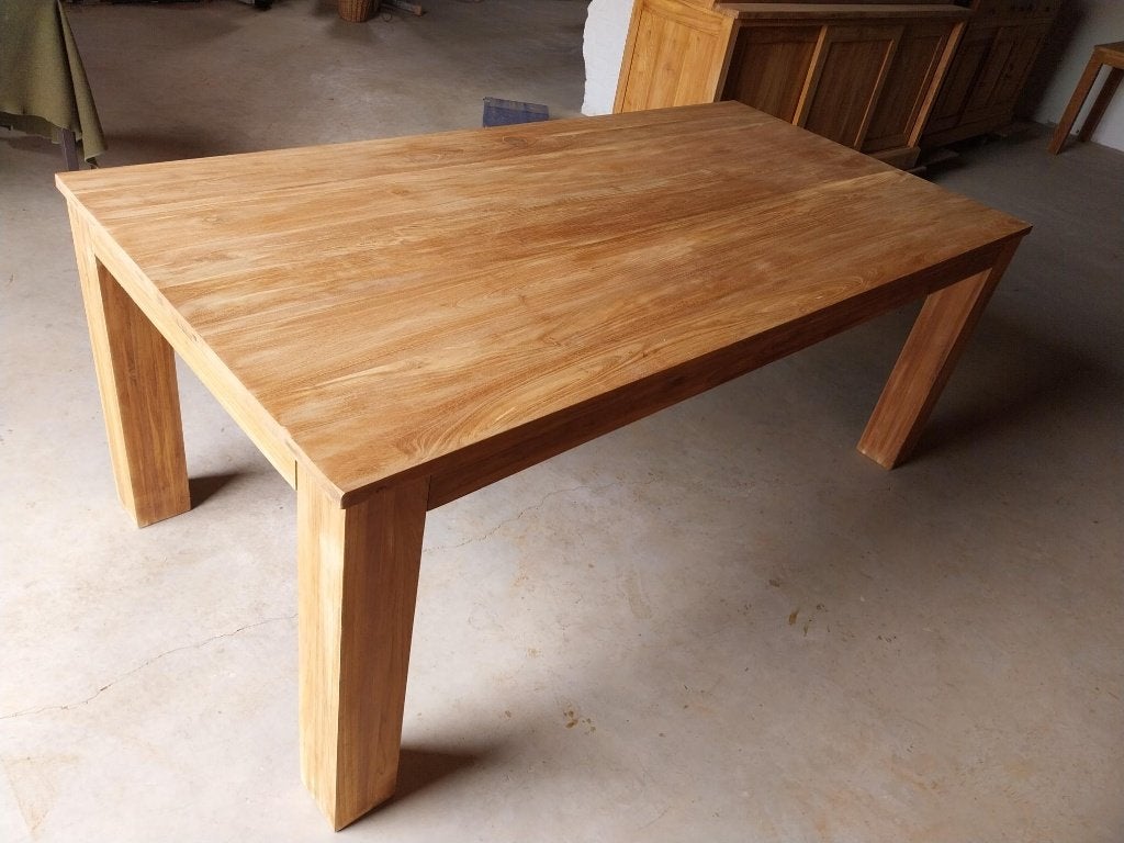 Showroommodel teakhouten eettafel 200 cm, Huis en Inrichting, Tafels | Eettafels, Ophalen, 100 tot 150 cm, Teakhout, 200 cm of meer
