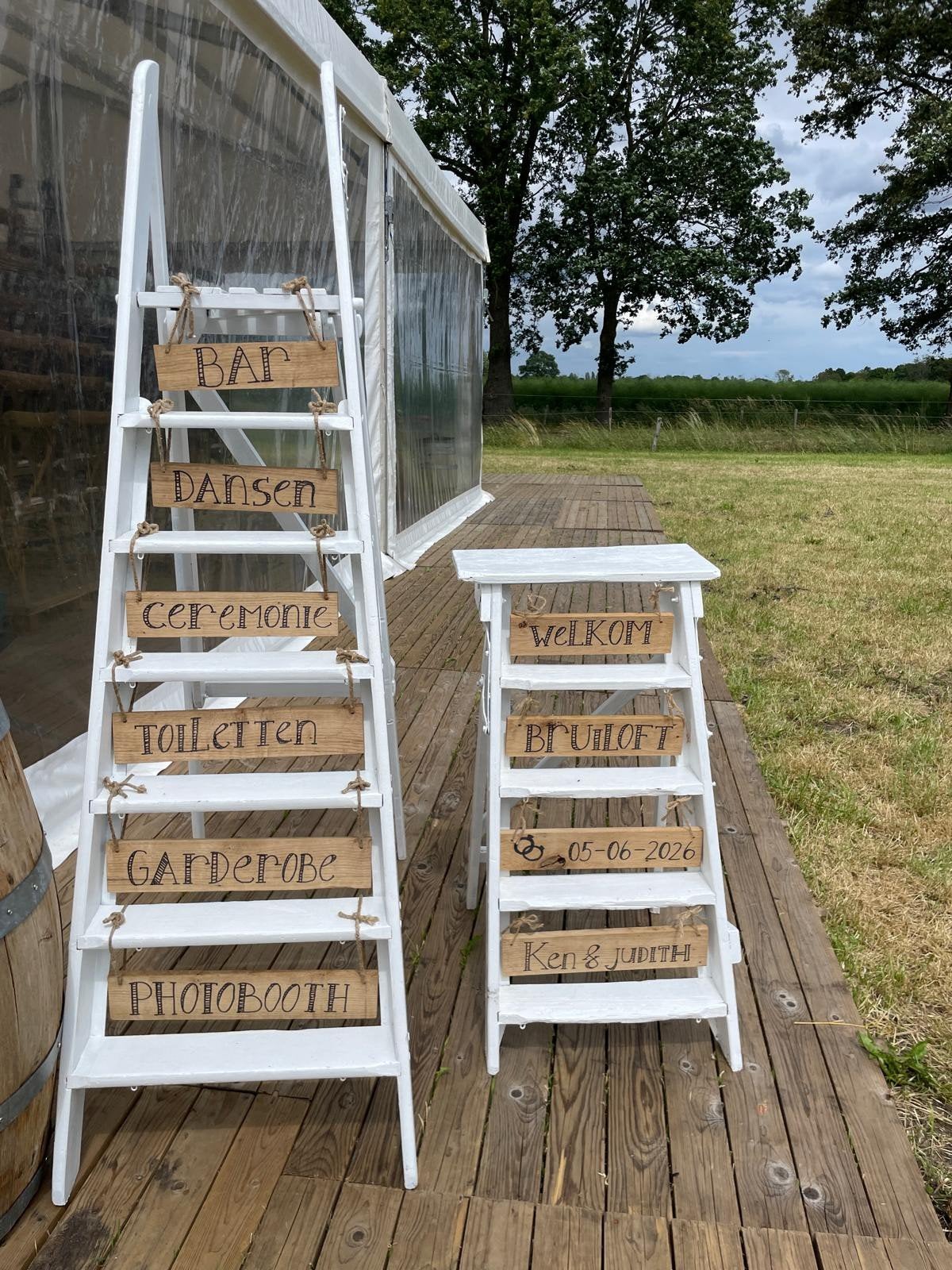 Touwladder en katheder, Ophalen, Ladder