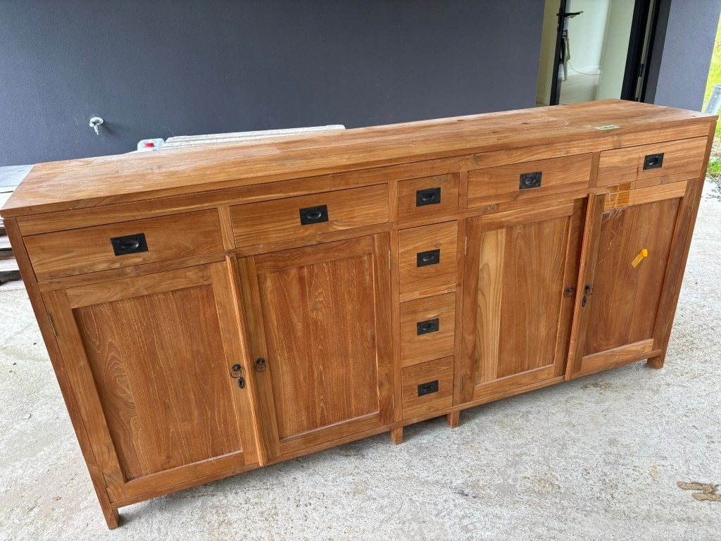 Buffet en teck, Teck, Avec tablette(s), 100 à 150 cm, Enlèvement
