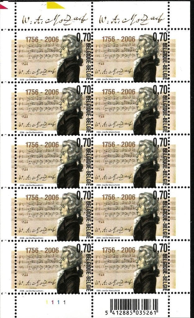2006 Mozart OBP F3470**, Orginele gom, Ophalen of Verzenden, Zonder stempel, Postfris