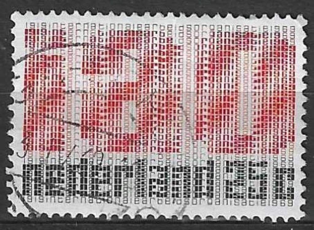 Pays-Bas 1969 - Yvert 886 - Organisation du travail (ST), Timbres & Monnaies, Envoi, Affranchi