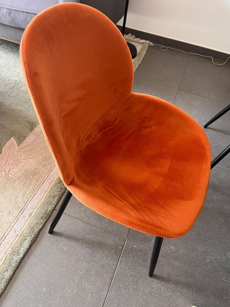Stoelen -- Oranje, Maison & Meubles, Chaises, Trois, Autres couleurs, Enlèvement, Utilisé