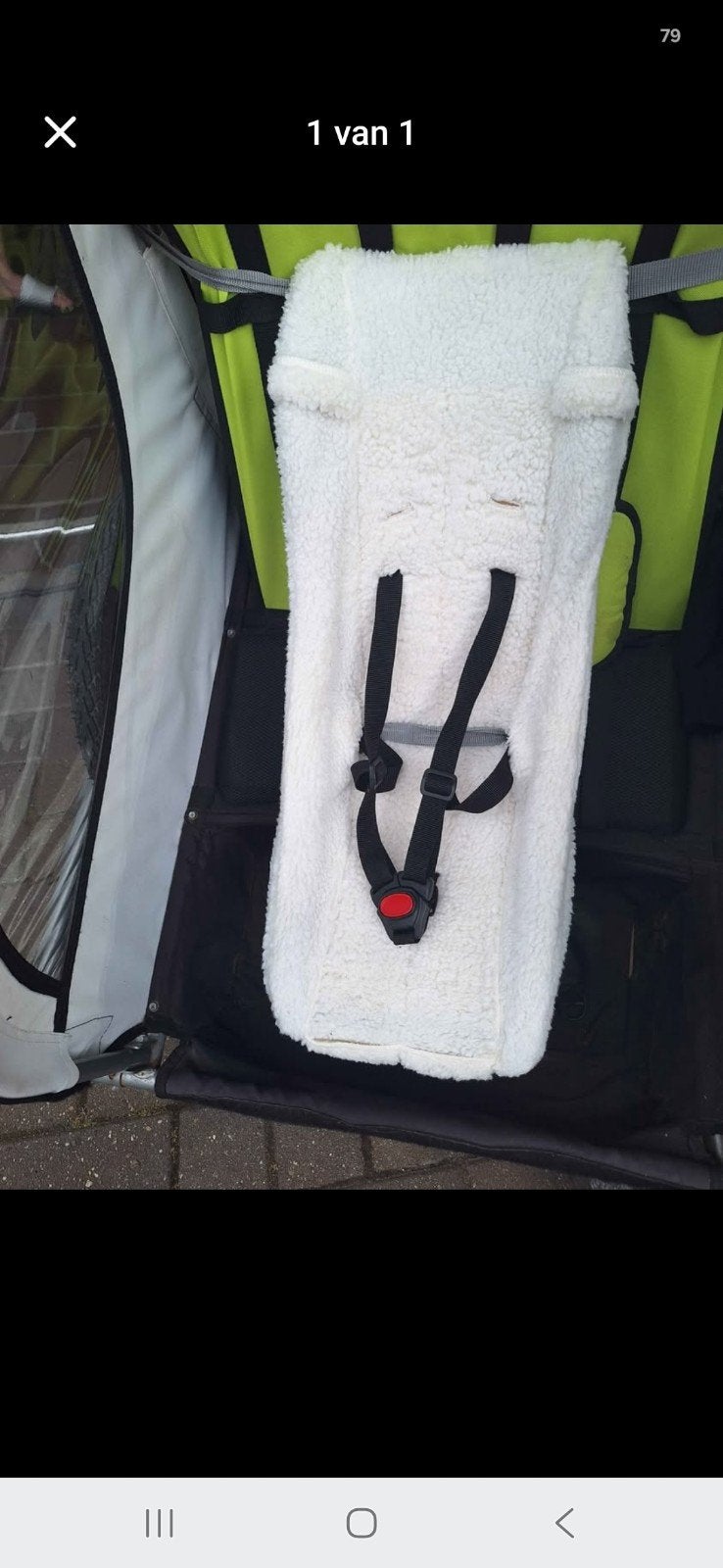 Babyschaal voor fietskar, Ophalen