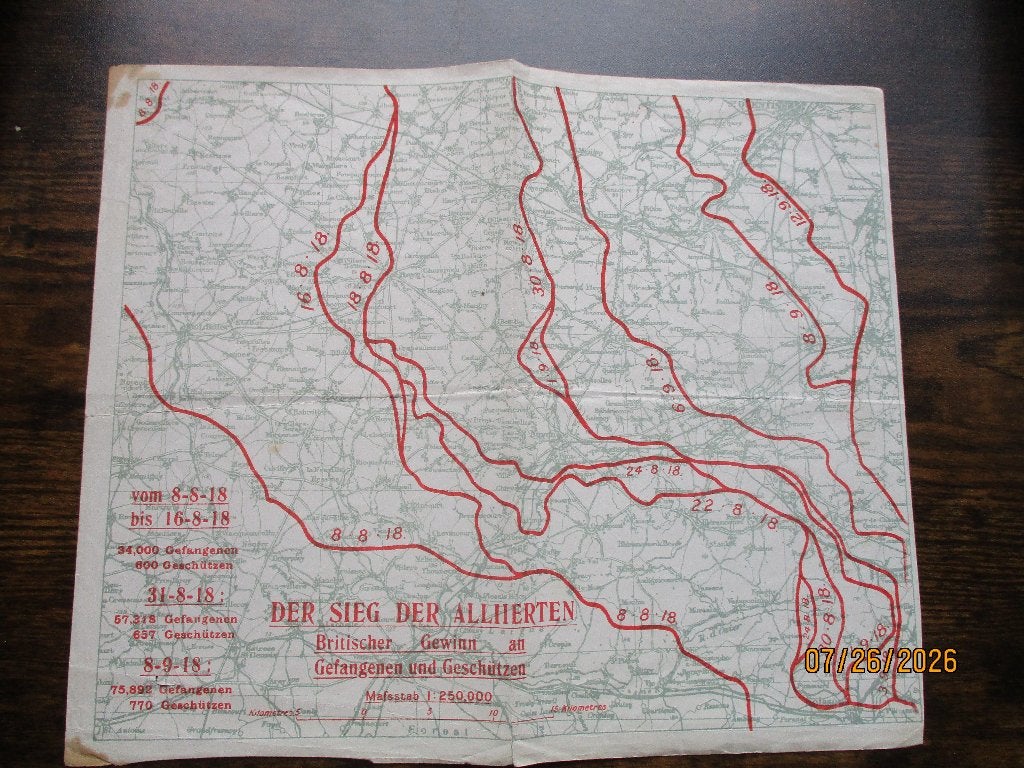 WO1/ Brits pamflet voor Duitsland, Verzenden