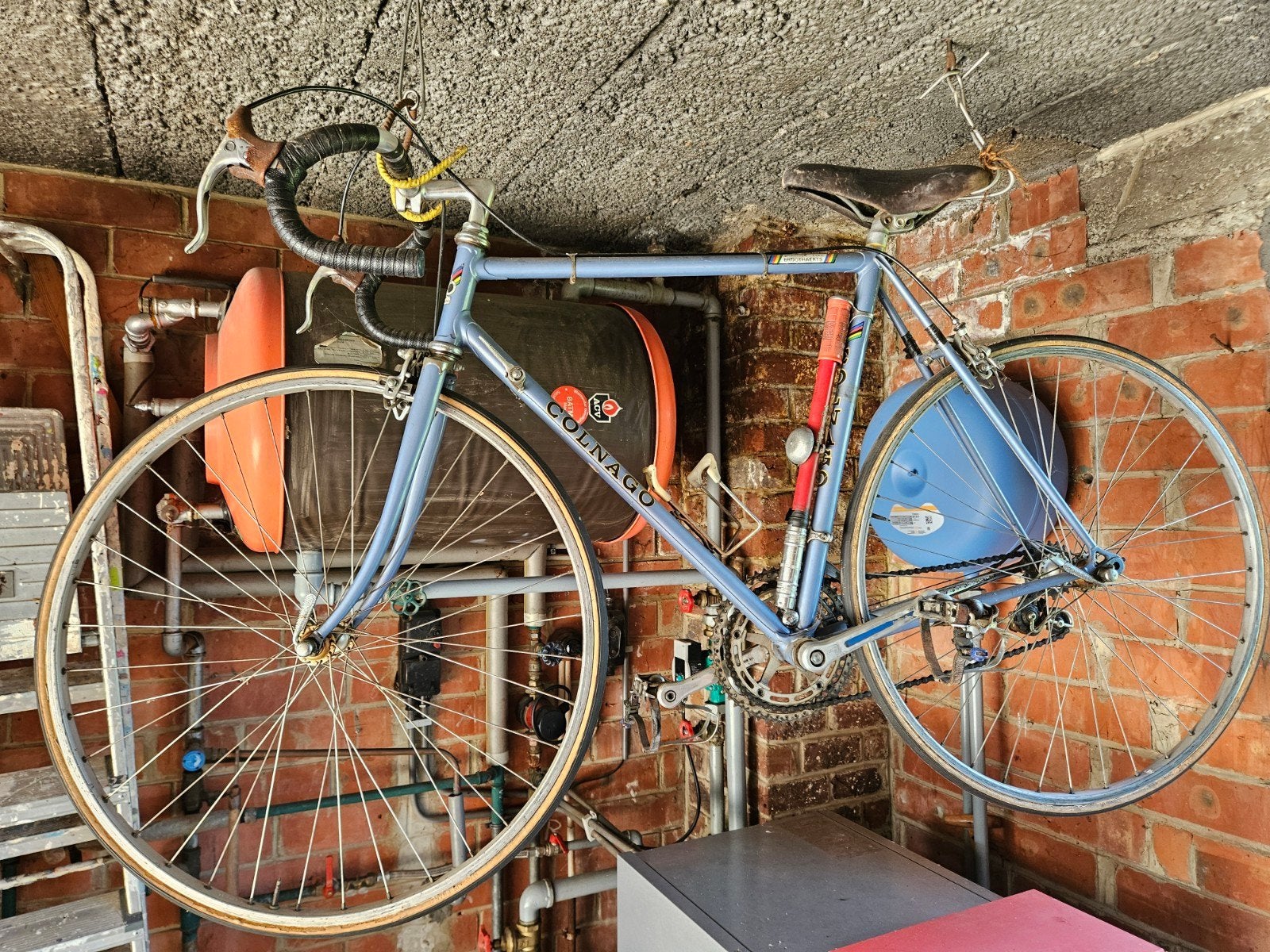 Colnago koersfiets jaren '80, Ophalen