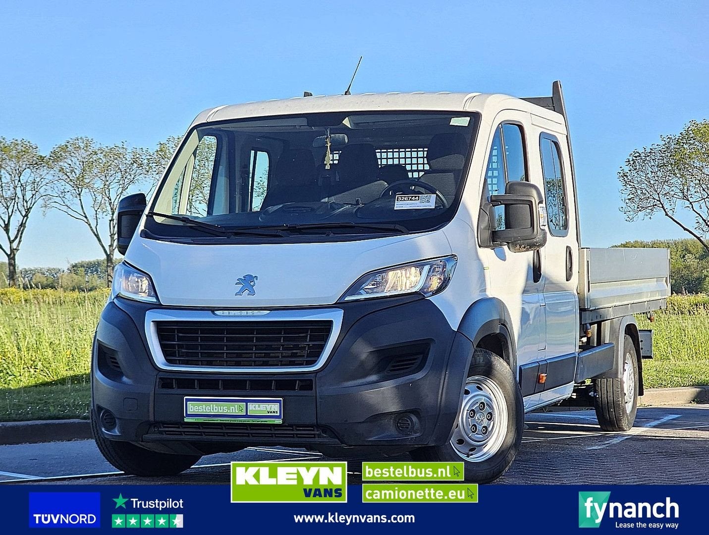 Peugeot BOXER 2.0 L3 Open-Laadbak DC!, Auto's, Wit, Bedrijf, Te koop, Navigatiesysteem