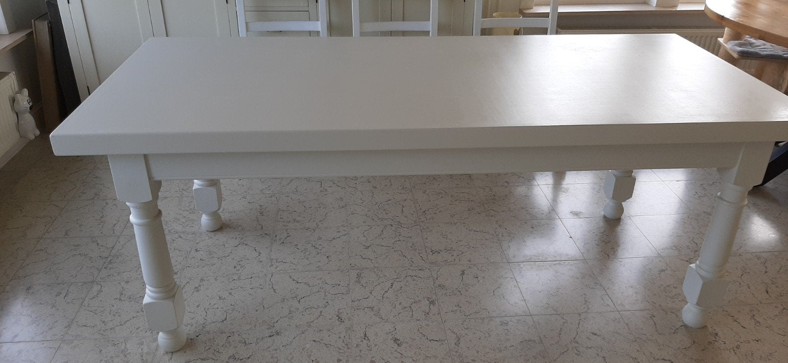 Eettafel living ev. met 6 stoelen, Huis en Inrichting, Tafels | Eettafels, Ophalen, Gebruikt, Eikenhout, 50 tot 100 cm