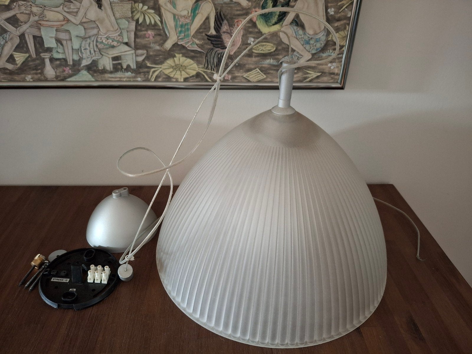 Hanglamp Lucitalia Milano 'Stresa-G', Ophalen, Glas