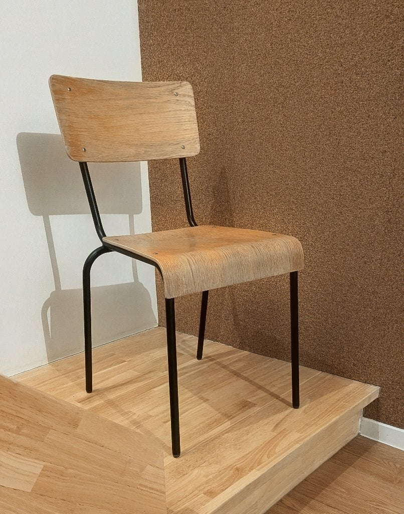 mooie stoelen (apart of 3 + 1 gratis!), Maison & Meubles, Chaises, Utilisé, Quatre, Bois, Métal, Autres couleurs, Enlèvement
