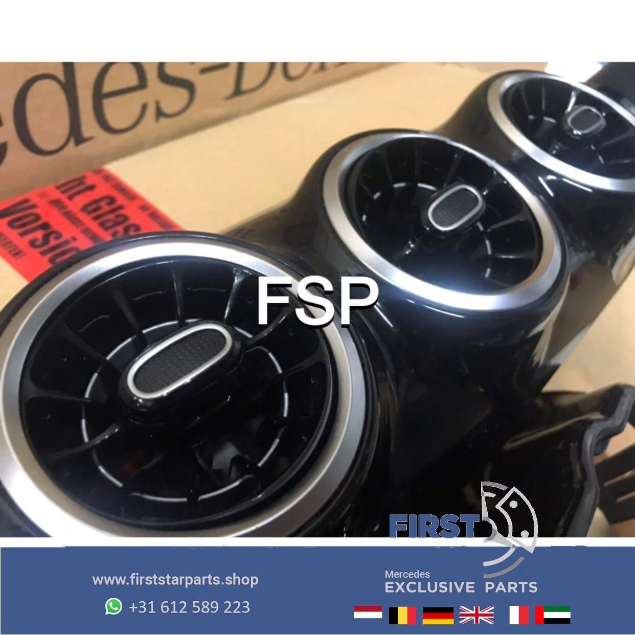 W177 dashboard LUCHTROOSTERS NIGHT PAKKET ZWART Mercedes A K, Utilisé, -, -, Enlèvement ou Envoi