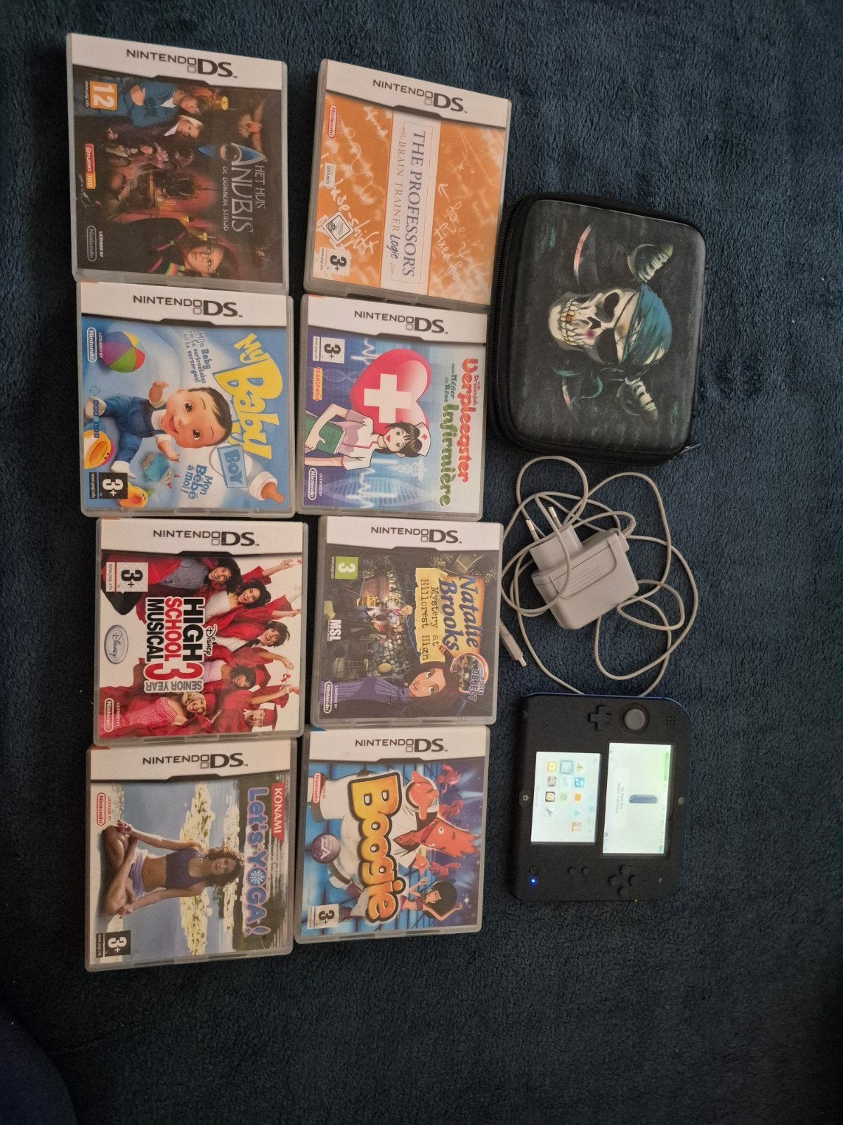 console Nintendo 3ds avec 8 jeux ds, Enlèvement ou Envoi, 2DS, Comme neuf, Bleu