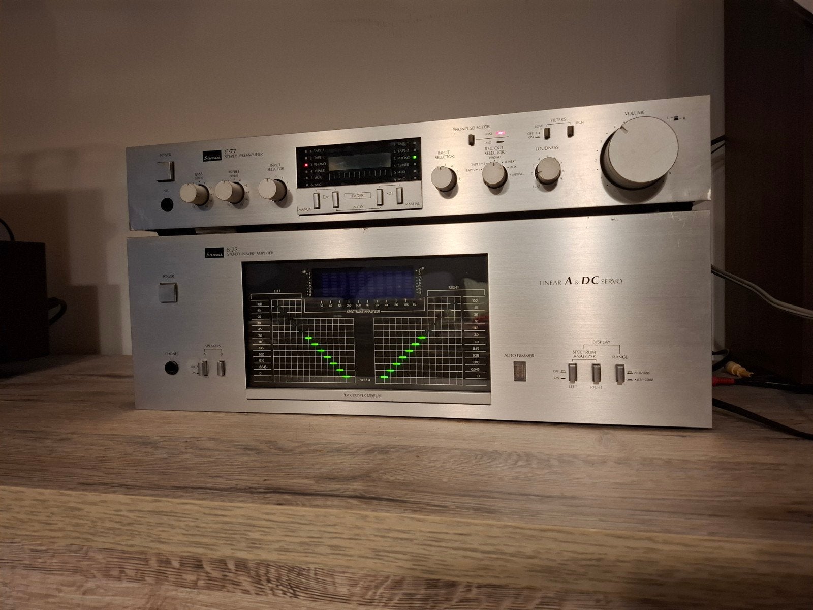 Sansui B77, preampli C-77 avec spectrum analyser, Enlèvement ou Envoi